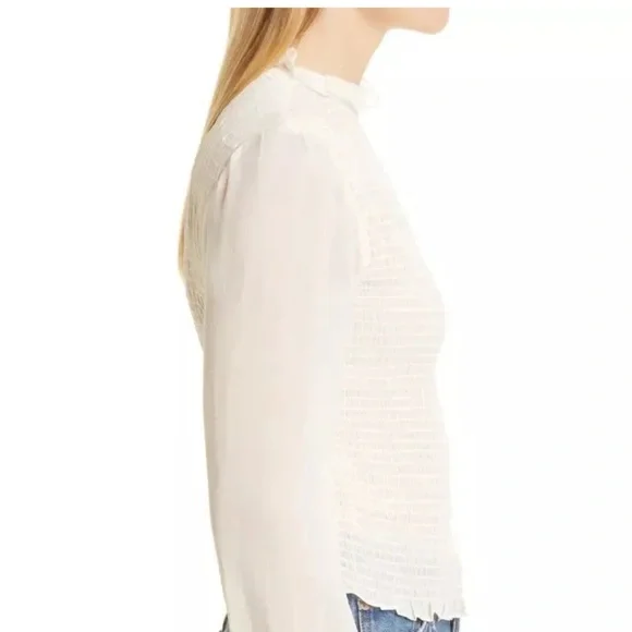 Rag & Bone Kayden Smocked Ruffled Blouse - Picture 4 of 7